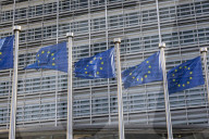 EU Flags In Europe