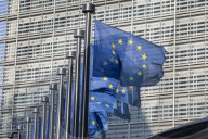 EU Flags In Europe