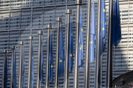 EU Flags In Europe