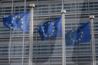 EU Flags In Europe