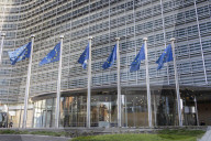 EU Flags In Europe