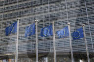 EU Flags In Europe