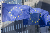 EU Flags In Europe