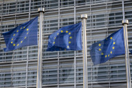EU Flags In Europe