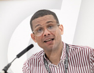 Daniel Kebede, general secretary of the National Education Union speaks at Mander Hall, NEU Headquarters, London,UK. 