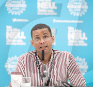 Daniel Kebede, general secretary of the National Education Union speaks at Mander Hall, NEU Headquarters, London,UK. 