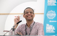Daniel Kebede, general secretary of the National Education Union speaks at Mander Hall, NEU Headquarters, London,UK. 