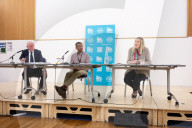 Daniel Kebede, general secretary of the National Education Union speaks at Mander Hall, NEU Headquarters, London,UK. 