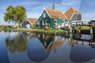 Traditional Dutch Windmills Of The Zaanse Schans Open Air Museum