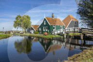 Traditional Dutch Windmills Of The Zaanse Schans Open Air Museum