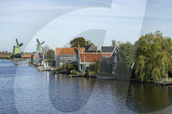 Traditional Dutch Windmills Of The Zaanse Schans Open Air Museum