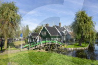 Traditional Dutch Windmills Of The Zaanse Schans Open Air Museum