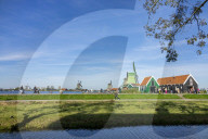 Traditional Dutch Windmills Of The Zaanse Schans Open Air Museum