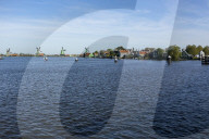 Traditional Dutch Windmills Of The Zaanse Schans Open Air Museum