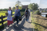 Traditional Dutch Windmills Of The Zaanse Schans Open Air Museum