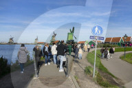 Traditional Dutch Windmills Of The Zaanse Schans Open Air Museum