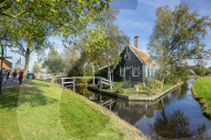 Traditional Dutch Windmills Of The Zaanse Schans Open Air Museum