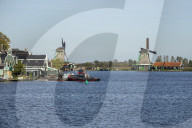 Traditional Dutch Windmills Of The Zaanse Schans Open Air Museum