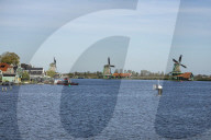 Traditional Dutch Windmills Of The Zaanse Schans Open Air Museum
