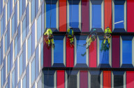 Technicians On High-Rise In Stockholm