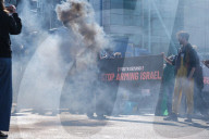 Pro-Palestine Group Youth Demand Blocks Road Leading To Tower Bridge In London On 8 April 2025