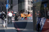Pro-Palestine Group Youth Demand Blocks Road Leading To Tower Bridge In London On 8 April 2025
