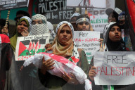 Protest Against Israeli In Dhaka