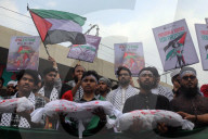 Protest Against Israeli In Dhaka