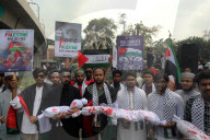 Protest Against Israeli In Dhaka