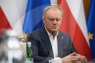 Polish Prime Minister Donald Tusk Meets With Automotive Representatives For Talks.