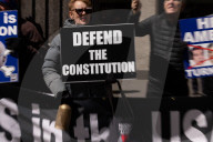 Demonstrators Protest Outside Of Fox News Headquarters In Manhattan