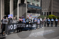 Demonstrators Protest Outside Of Fox News Headquarters In Manhattan