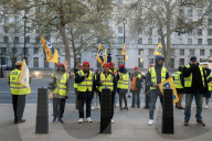 PCS Picket Outside Cabinet Office in London, UK.
