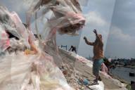 Workers Drying Polythene