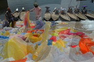 Workers Drying Polythene