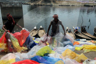 Workers Drying Polythene