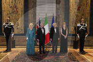 King Charles and Queen Camilla at Rome State banquet