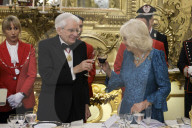 King Charles and Queen Camilla at Rome State banquet