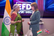 Rachel Reeves UK Chancellor of the Exchequer and the Finance Minister of India meet at the 13th India - UK Economic and Financial Dialogue