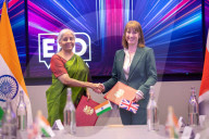 Rachel Reeves UK Chancellor of the Exchequer and the Finance Minister of India meet at the 13th India - UK Economic and Financial Dialogue