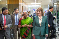 Rachel Reeves UK Chancellor of the Exchequer and the Finance Minister of India meet at the 13th India - UK Economic and Financial Dialogue