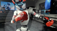Robot boxers slug it out in the ring