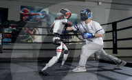 Robot boxers slug it out in the ring