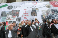 Tunisian Lawyers Protest Israeli War On Gaza In Tunis