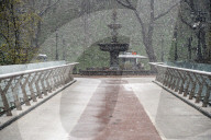 Snowfall in Kyiv in April