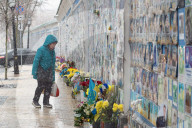 Snowfall in Kyiv in April