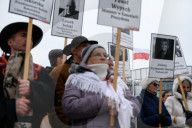 "Portraits March" During The 15th Anniversary Of The Presidential Plane Crash In Smolensk.
