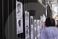 Families And Members Of Collectives Of Missing Persons Staging A Symbolic Protest Outside Of The Senate
