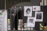 Families And Members Of Collectives Of Missing Persons Staging A Symbolic Protest Outside Of The Senate