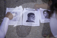 Families And Members Of Collectives Of Missing Persons Staging A Symbolic Protest Outside Of The Senate